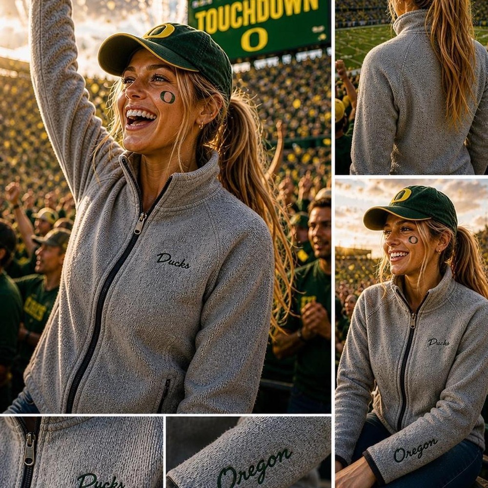 Oregon Ducks Full Zip Jacket – Colosseum Athletics Gray Women's Medium